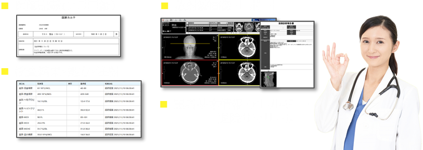 医師記載・検査結果・放射線画像など